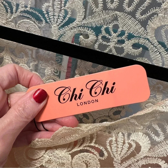 New ModCloth Chi Chi London Champagne Lace Dress Size 4 NWT Vintage‎ Inspired - Picture 6 of 14